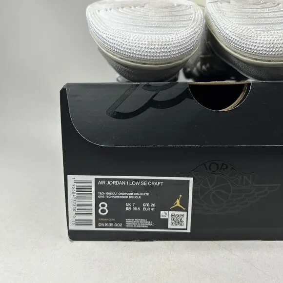 Nike Shoes Air Jordan 1 Low SE Craft Inside Out “Tech Grey” 2024 - Picture 8 of 8